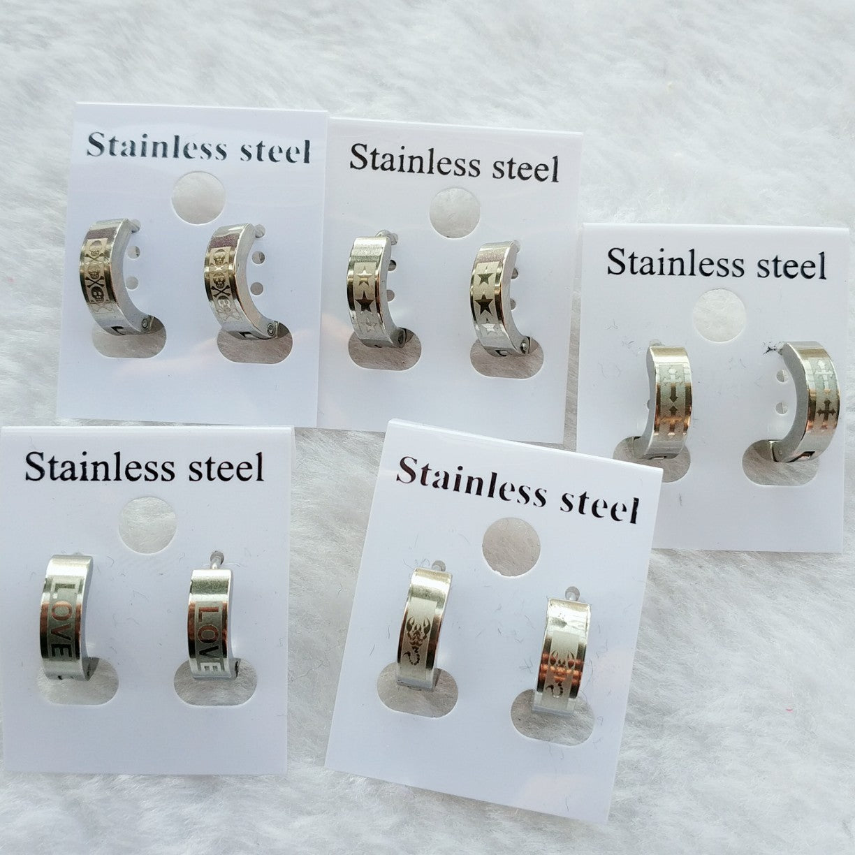 Fashion Titanium Steel Small Round Spherical Rings