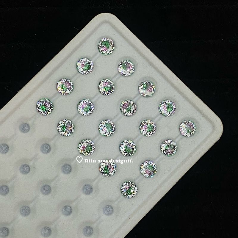 Stunning Ombre Bridal Flash Zircon Titanium Steel Ear Bone Minority Stud Earrings