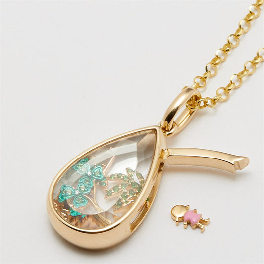 Heart Can Open Water Drop Niche Cute Necklaces