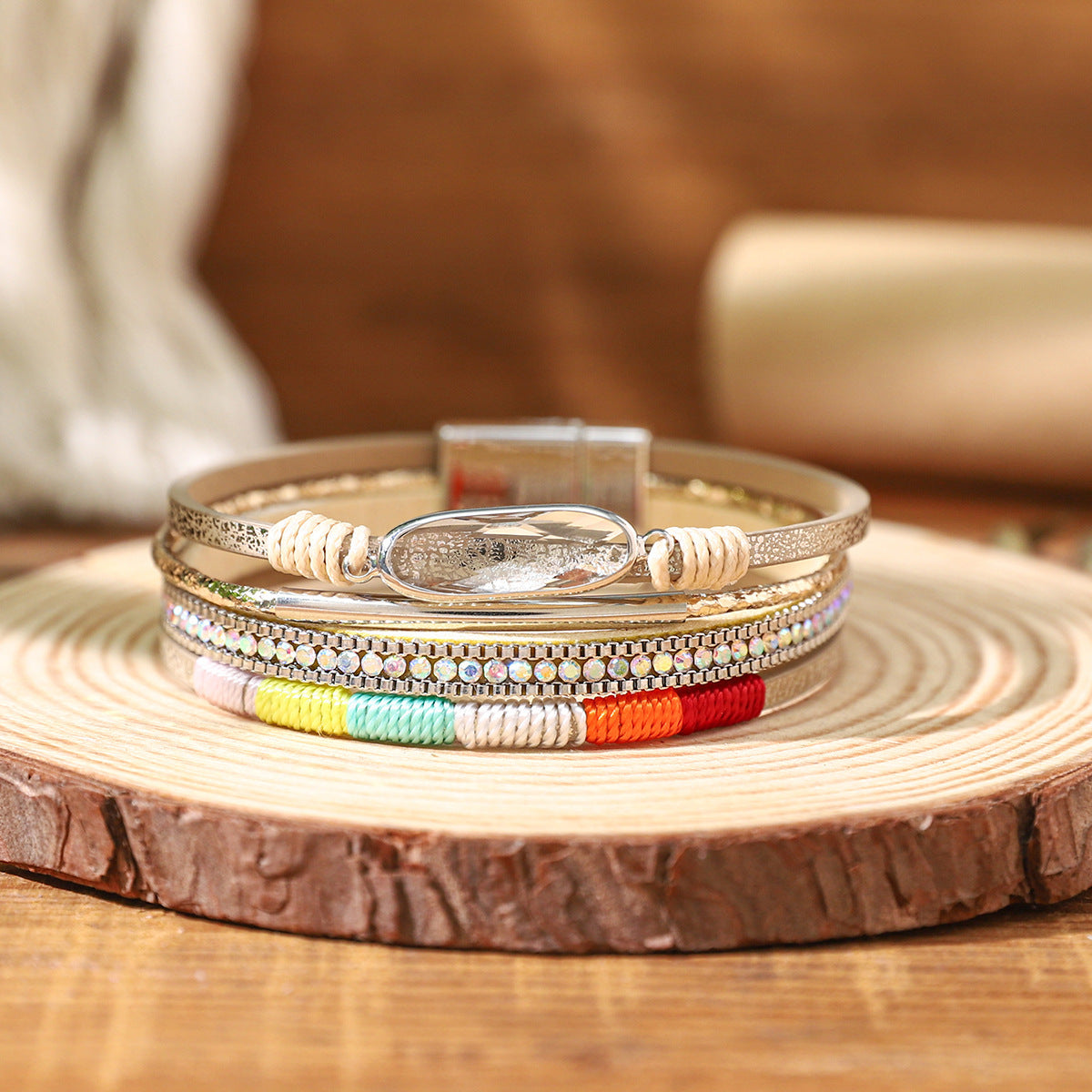 Twin Sense Leather Female Style Niche Design Bracelet