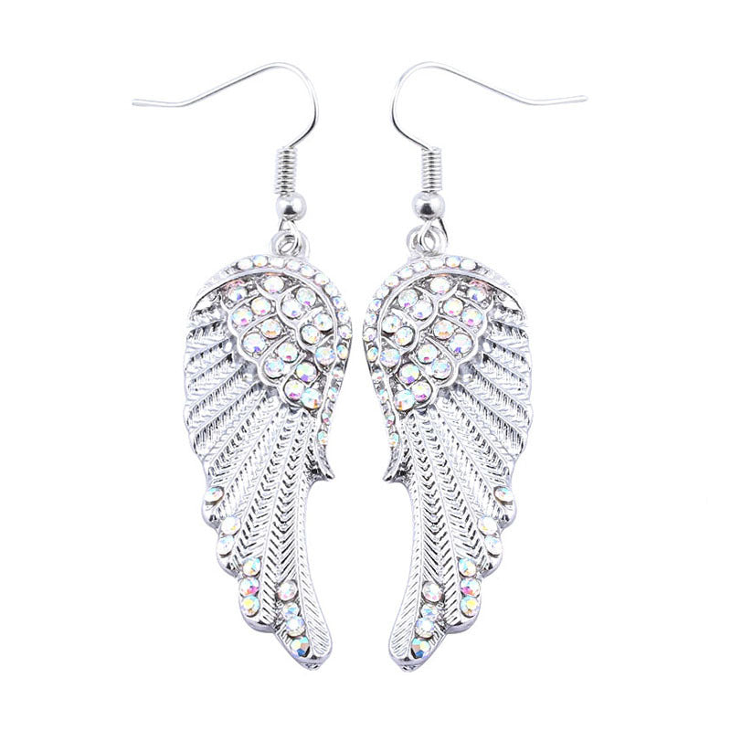 Fashion Angel Wings Three Colors Eardrop Earrings