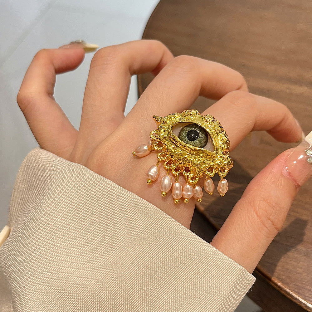 Devil's Eye Female Niche High-grade Light Luxury Retro Rings