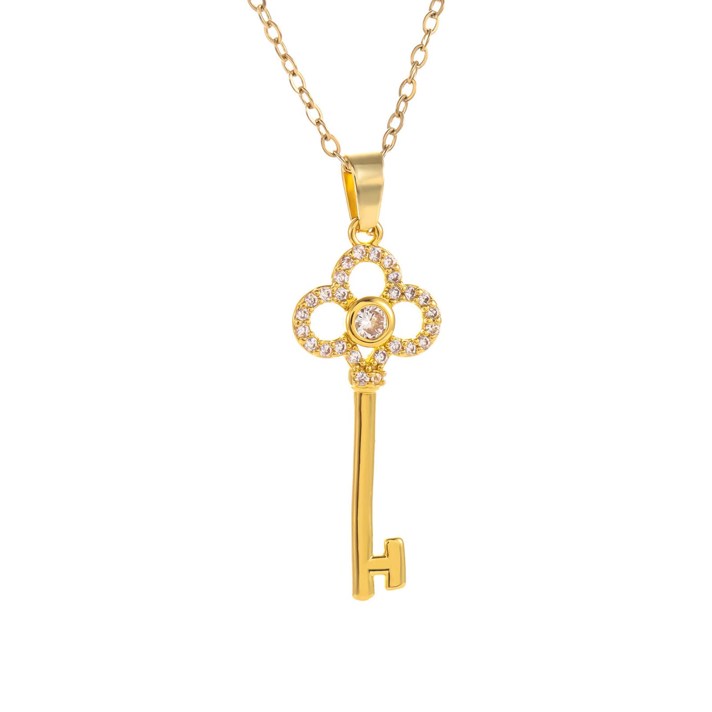 Diamond Key Female Versatile Antique Clavicle Necklaces