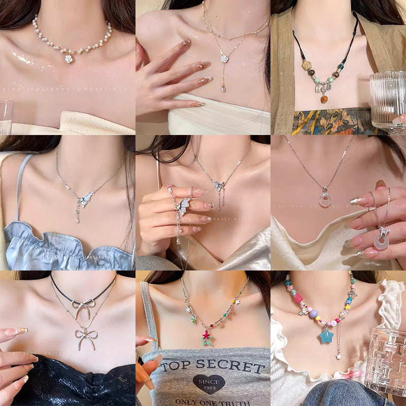 Style Niche High Sense Temperament Wild Zircon Short Necklaces