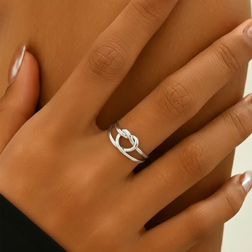 Heart-shaped Titanium No Fading Oil Pressure Rings