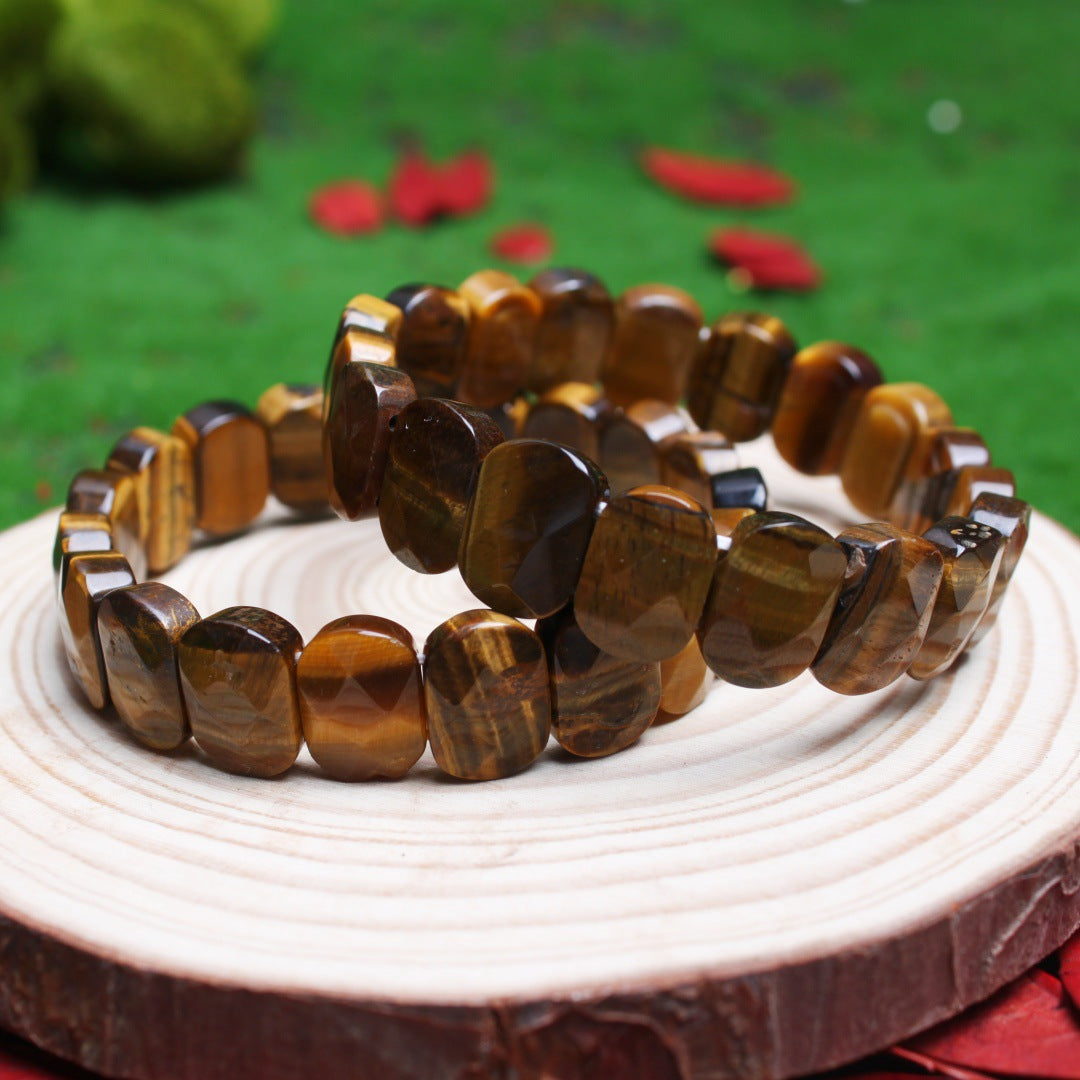 Women's & Men's Natural Stone Beads White Pine Blue Turquoise Bracelet