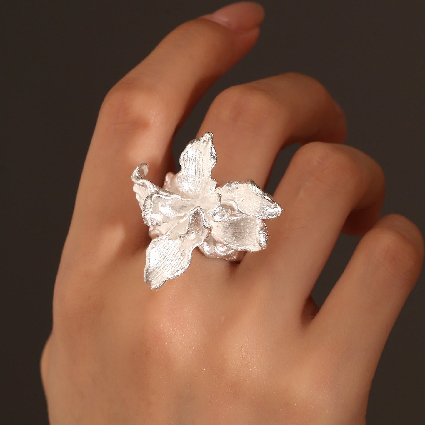 Flower Opening Design Adjustable Retro High Sense Rings