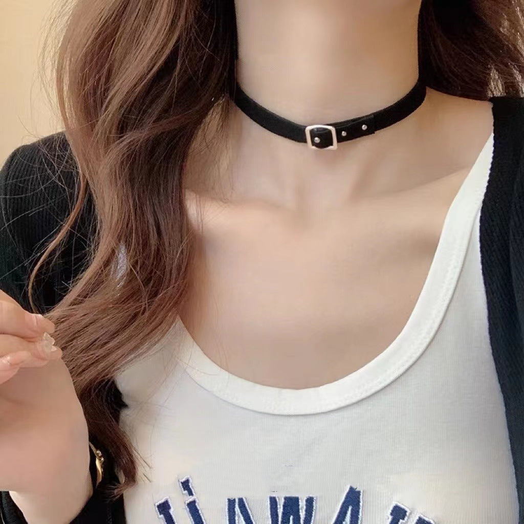 Women's Short Neck Band Simple Temperament High Collar