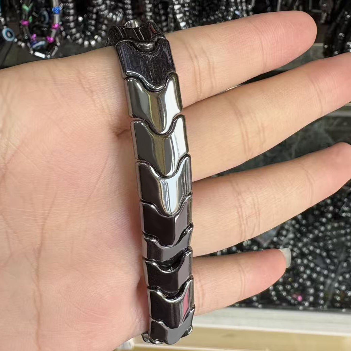 Haematite Fashion Personality Dark Temperament Hip Hop Bracelets