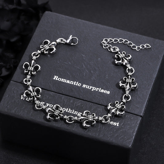 Men's Vintage Cross Fashion Trend Personality High-grade Clavicle Bracelet