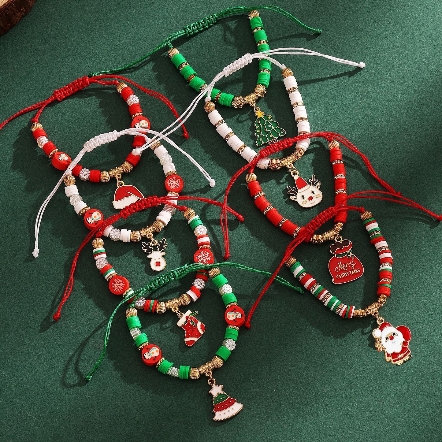 Women's Christmas Snowman Old Man High-grade Beaded Bracelets