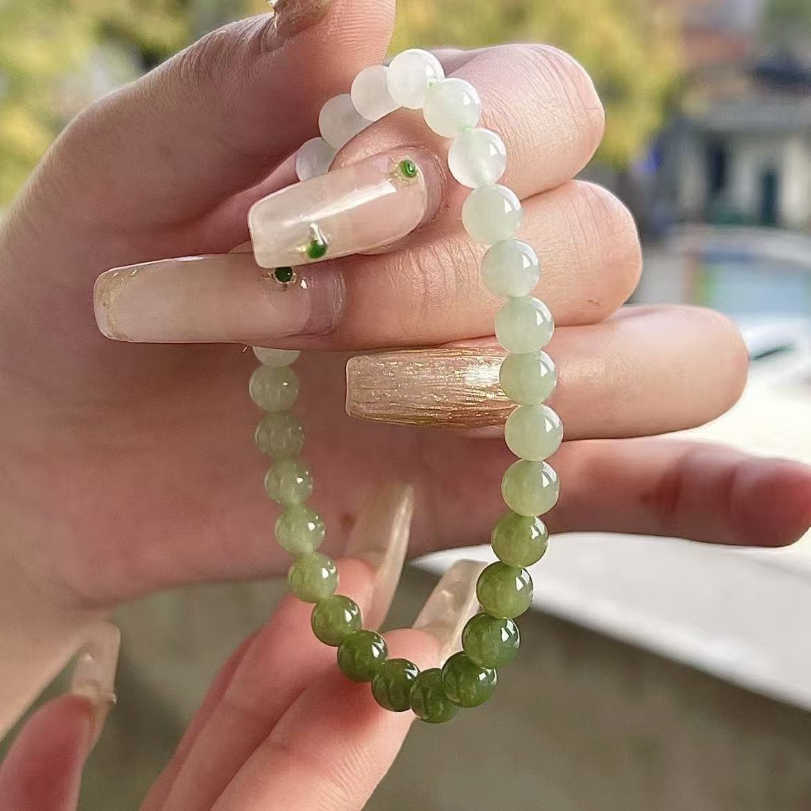 Gradient Jasper Mom Chain Gift Mother's Day Live Necklaces