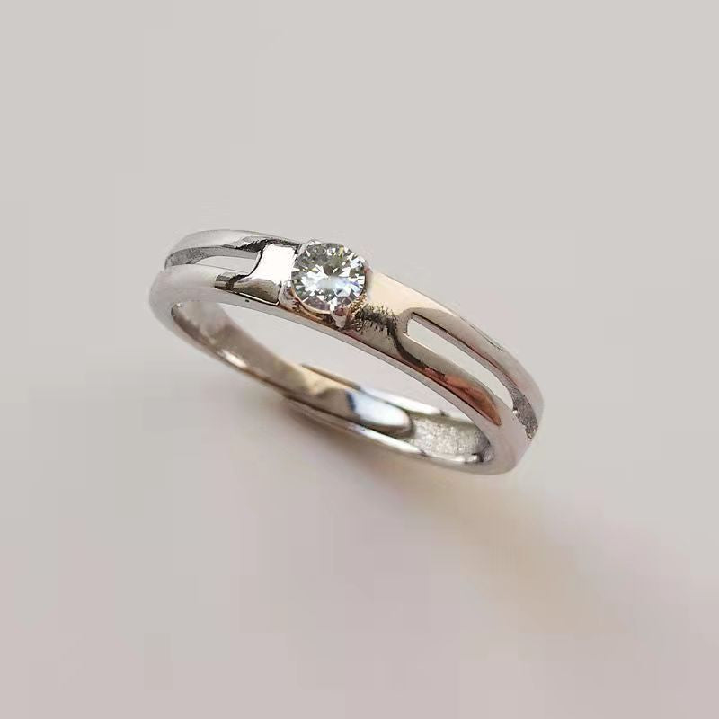 Women's & Men's Niche Couple Crown Lovers Trendy High Sense Ring