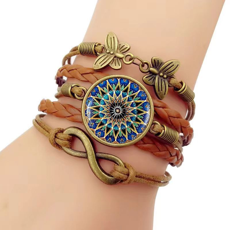 Butterfly Wireless Symbol Card Hand Weaving Yoga Datura Bracelets