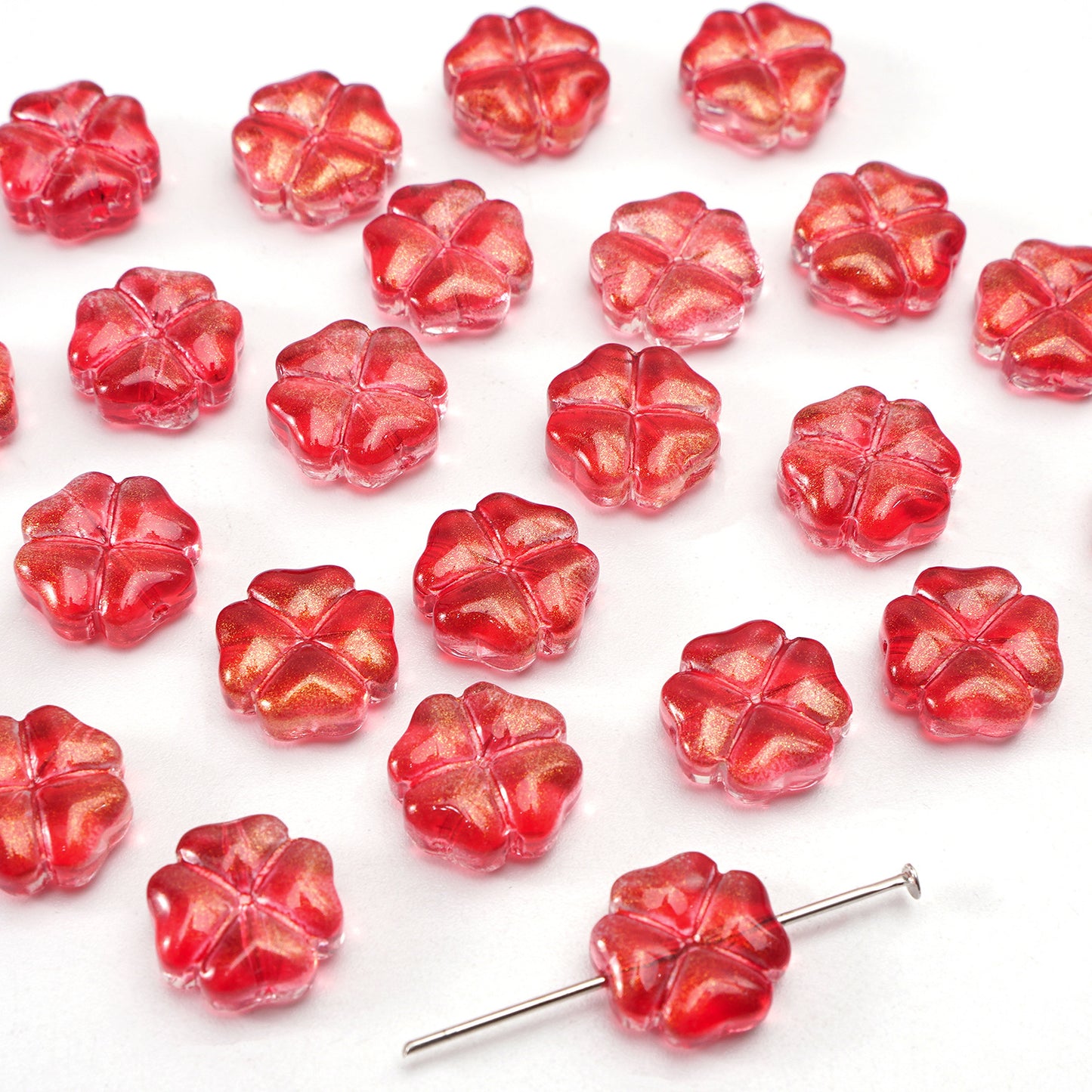 Beautiful Clover Flat Beads Scattered Handmade Jewelry Accessories