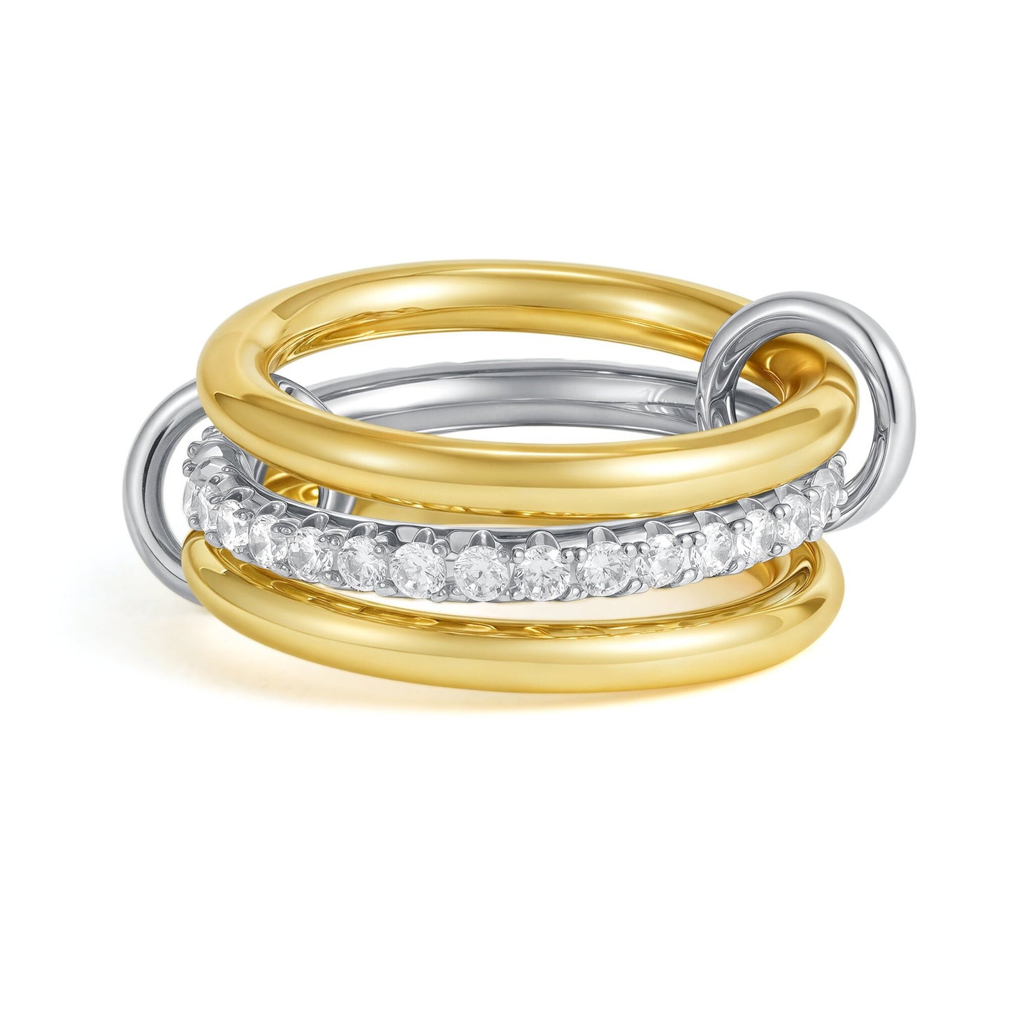 Gold Color Matching Zircon Versatile Creative Rings