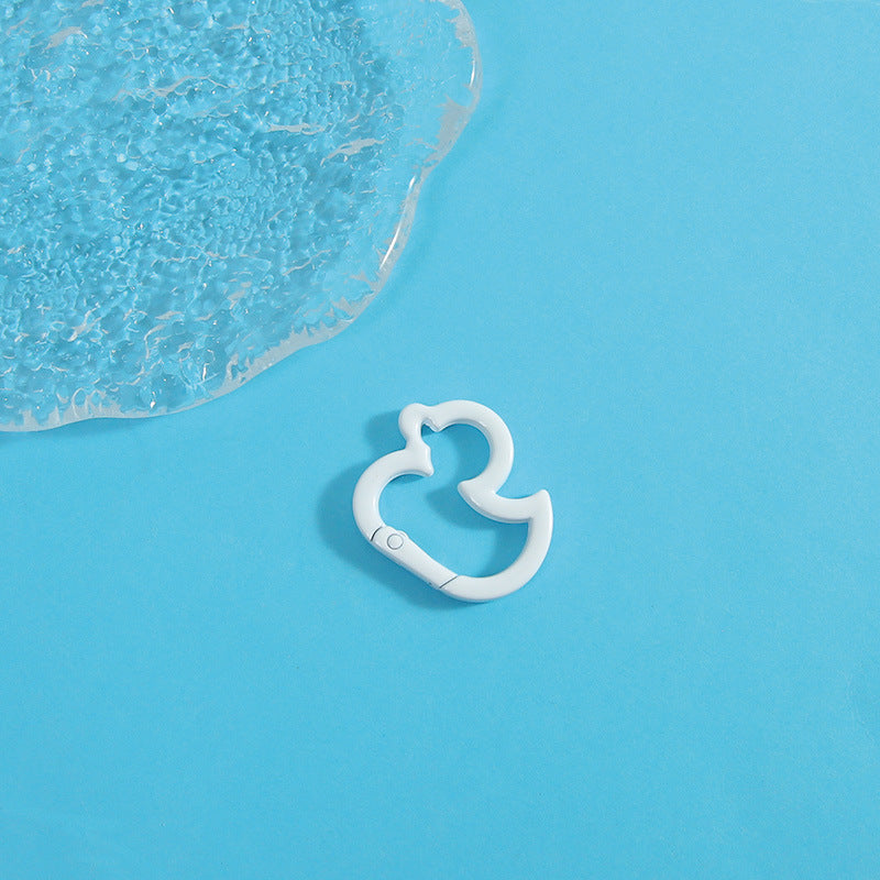 Color Paint Duck Key Spring Fastener Rings