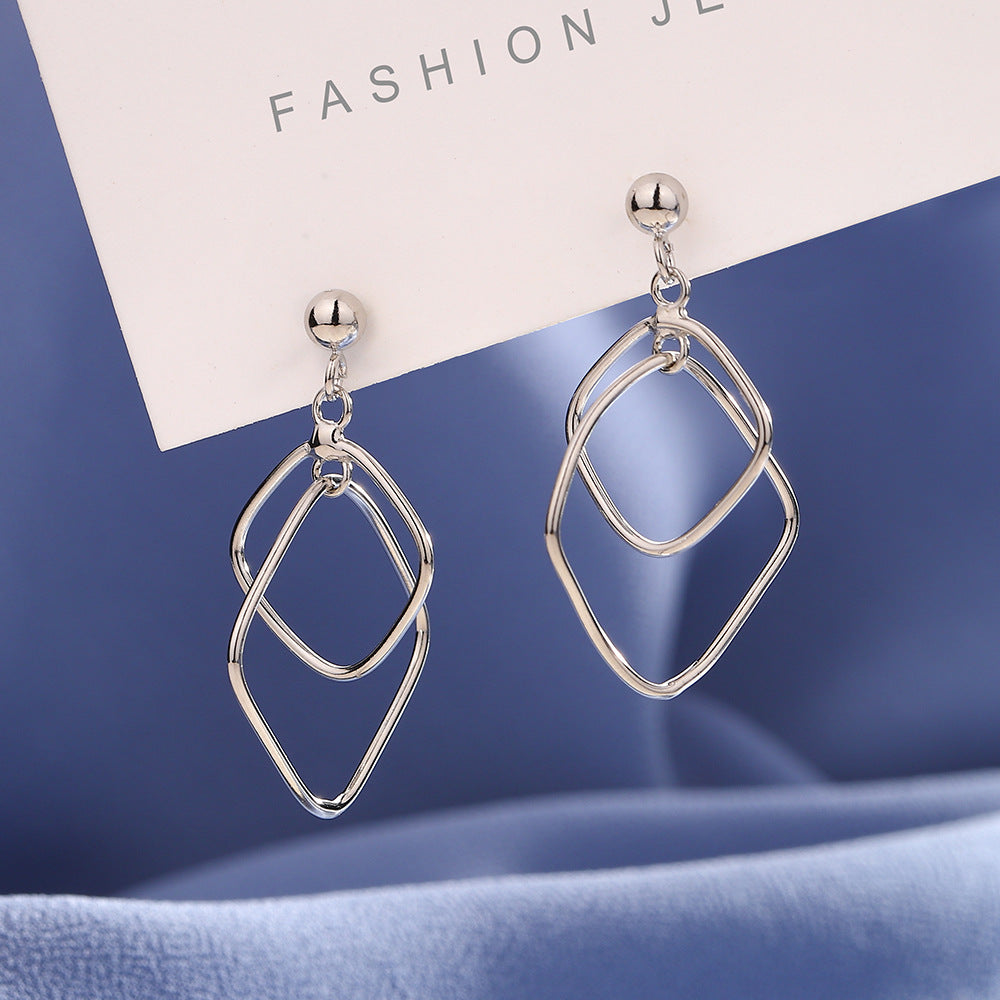 Square Elegant Personalized Cold Style Geometric Earrings