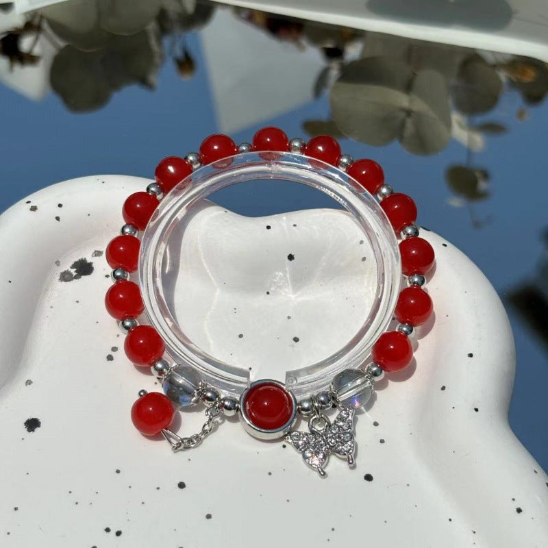 Imitation Opal Butterfly Female Design Gray Moonlight Gifts Stall Bracelets