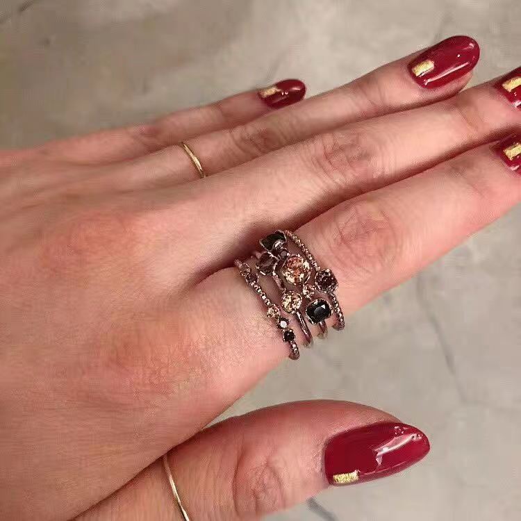 Exquisite Layered Design Temperament Open Index Ring