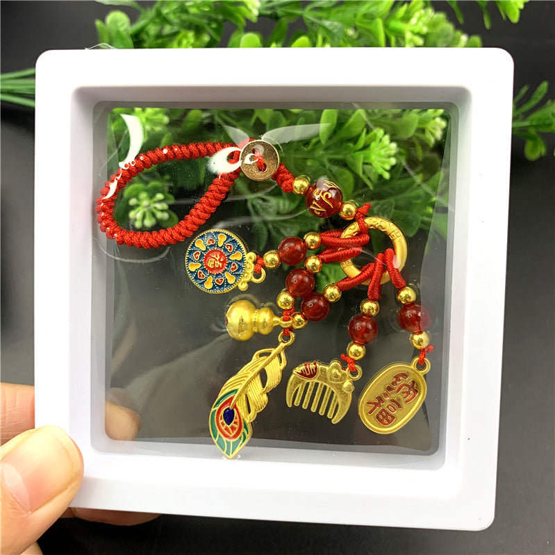 Copper Couple National Fashion Enamel Dripping Oil Hanging Ornaments