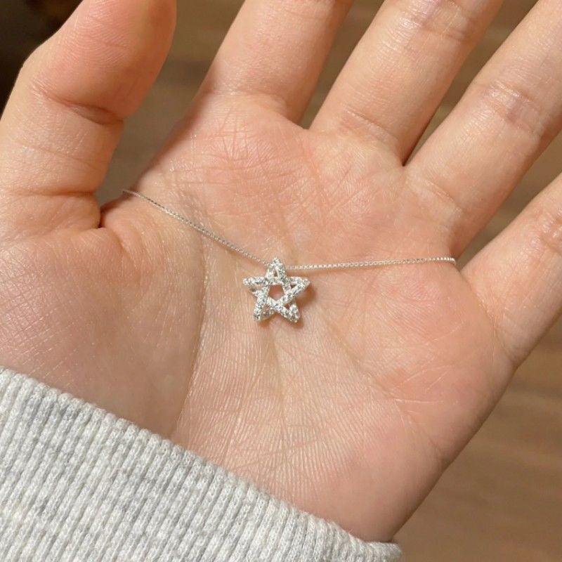 Star Zircon Minority Simple Temperament Clavicle Chain Necklace