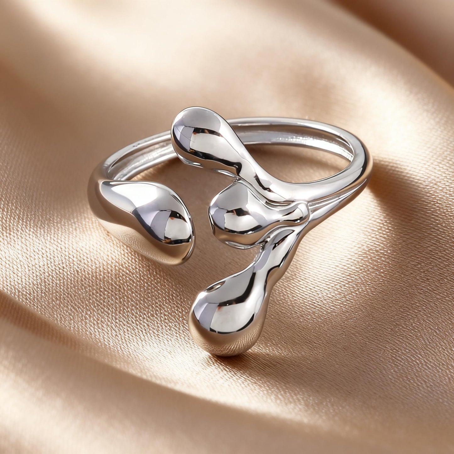 Steel Open-end Niche High-grade Fashion Trend Affordable Luxury Style Ring