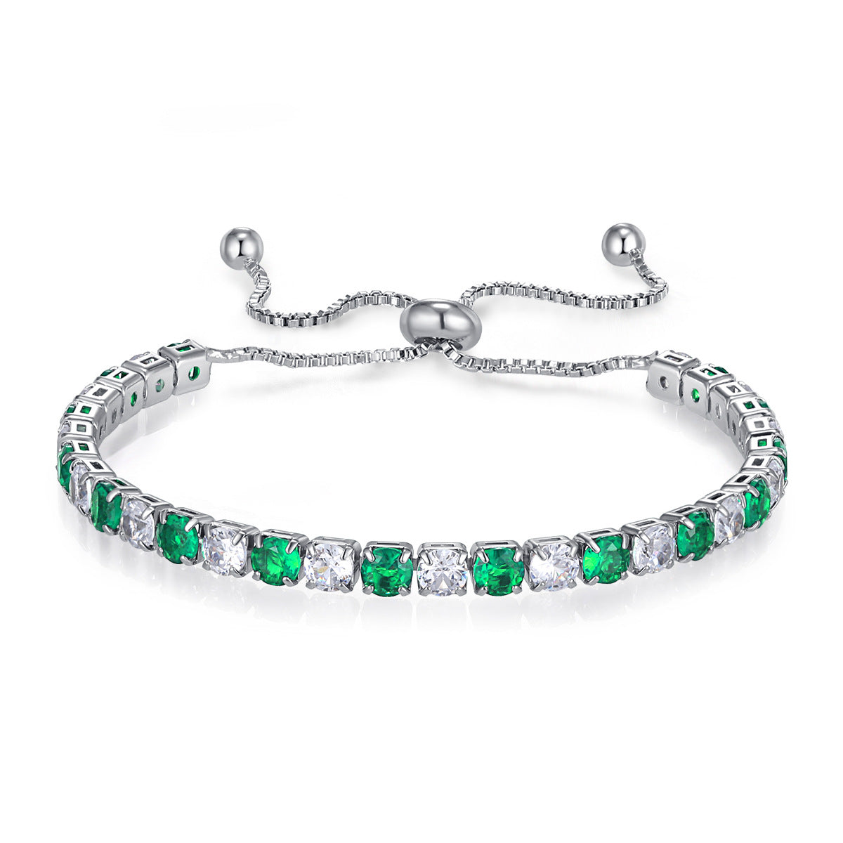 Zircon Mixed Color Full Diamond White Bracelets