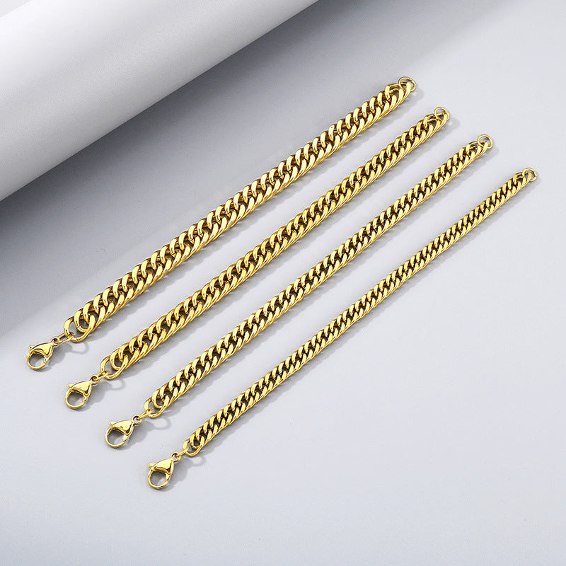 Trendy Cool Cuban Link Chain Titanium Necklaces