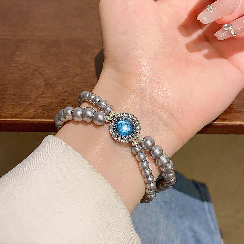 Cute Dopamine Color Beaded Niche High-grade Pearl Female Bracelets