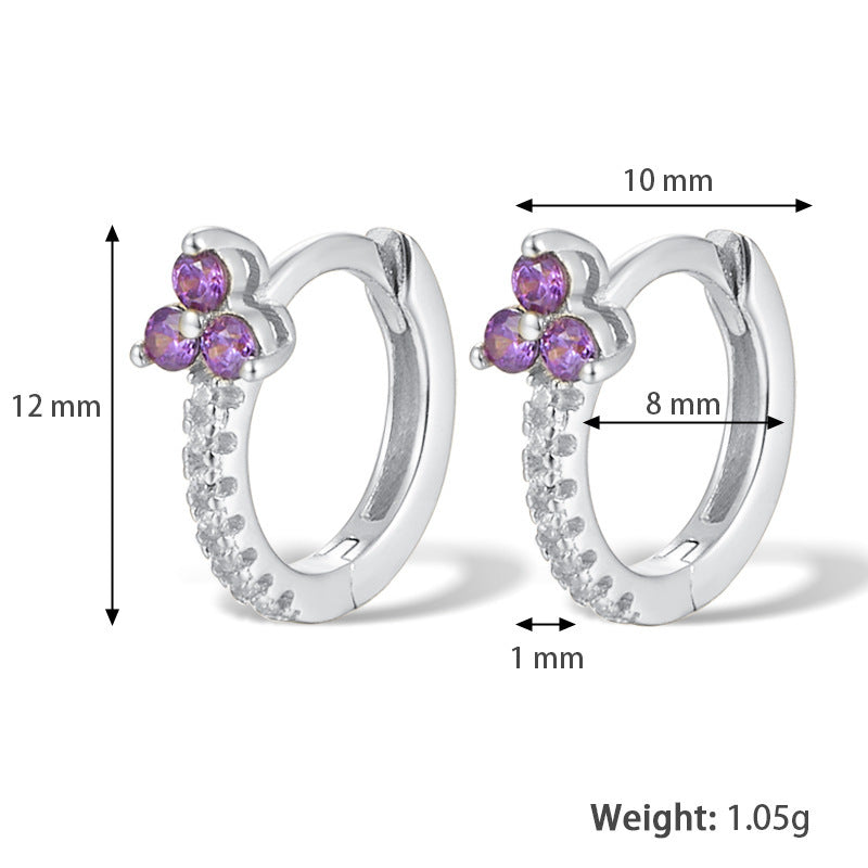 Zircon Light Luxury Advanced Design Sense Ear Clip Earrings