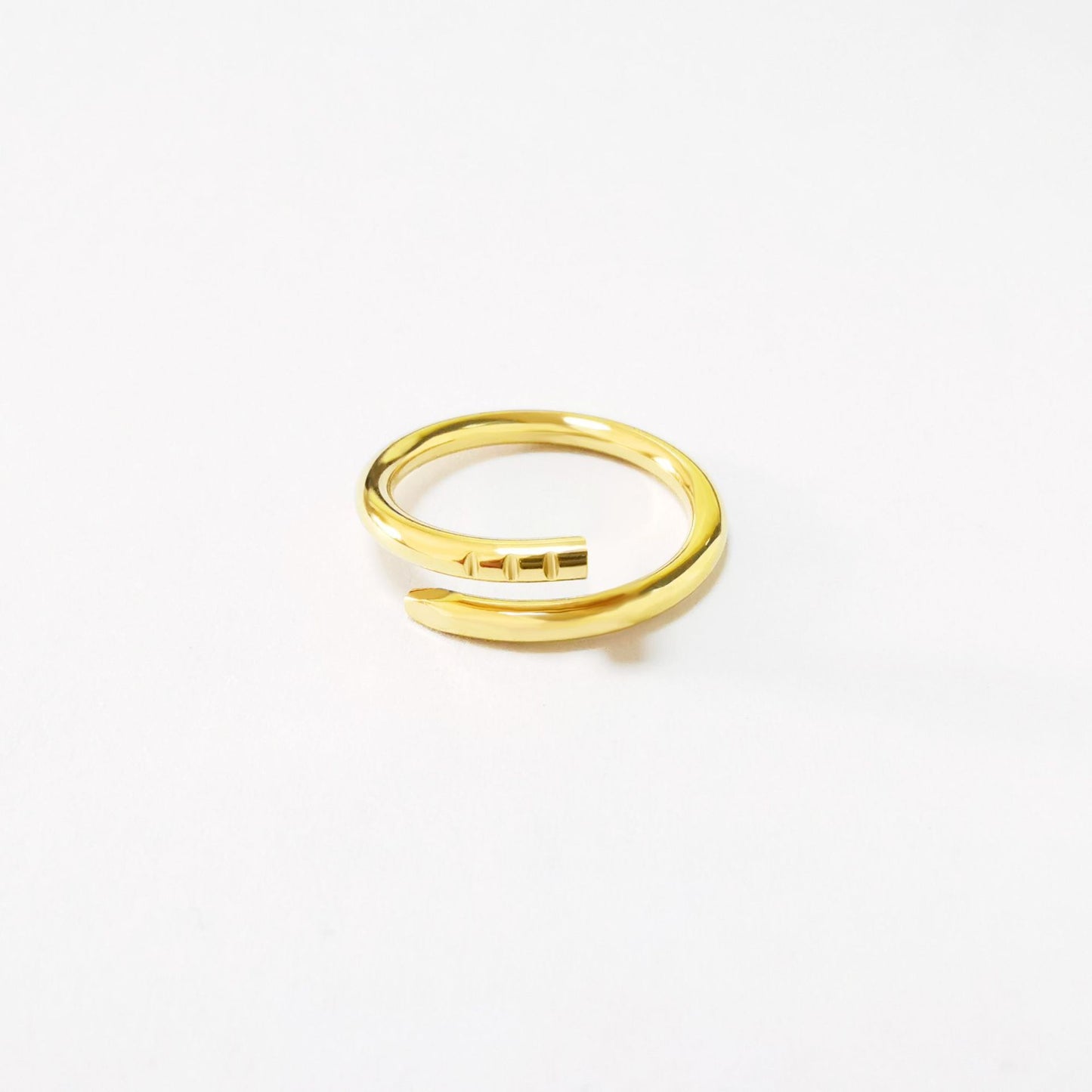 Steel Nail With Diamond Without Gold-plated Affordable Luxury Style Ring