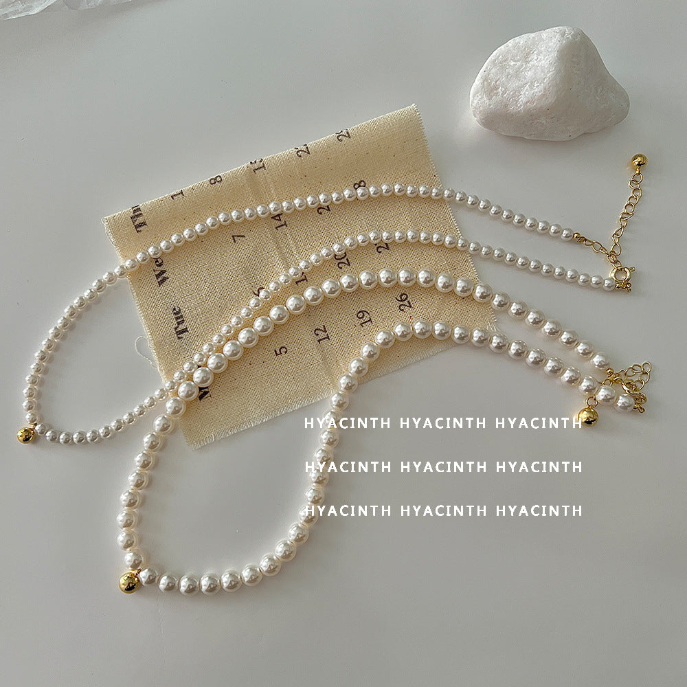 Korean Fashion Pearl Clavicle Chain French Necklaces