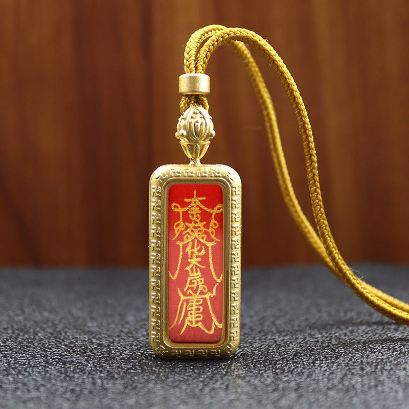 Mini Titanium Steel Hand Painted Golden Outline Small Necklaces