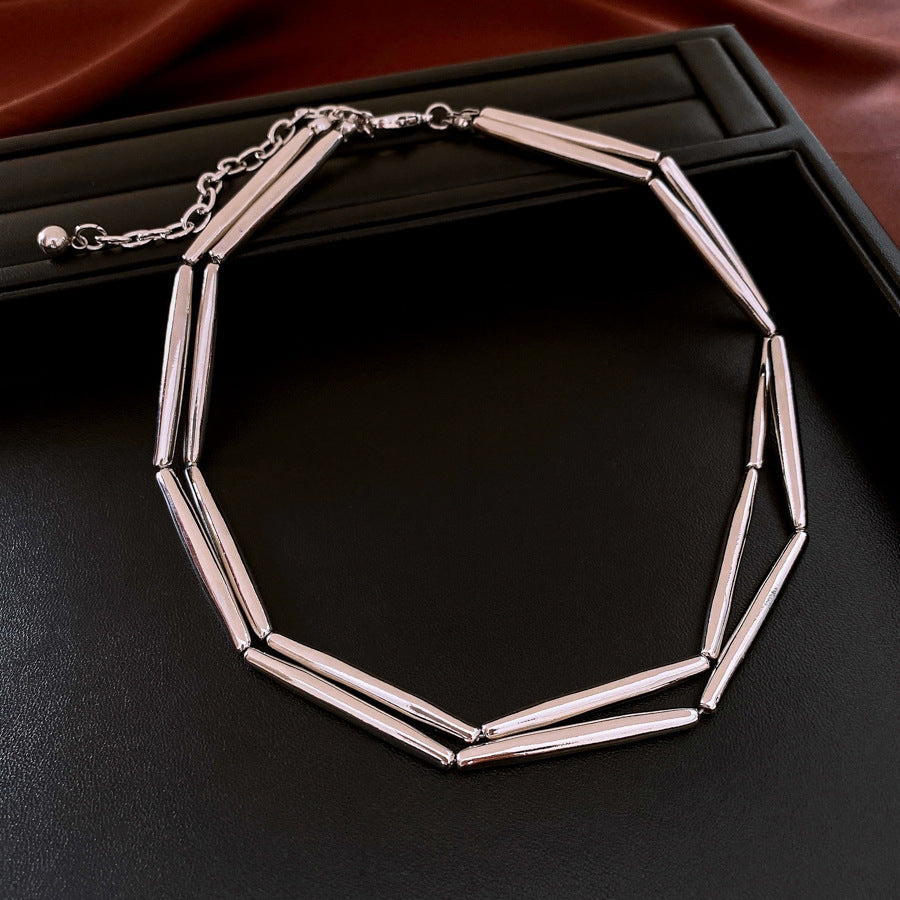Women's Pearl Round Geometric Fashion Simple Elegant Collar