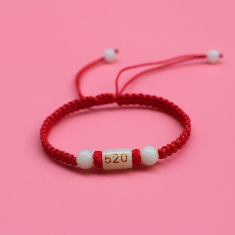 Women's & Men's Luminous Couple Woven Carrying Strap Red Rope Commemorative Girlfriend Bracelet