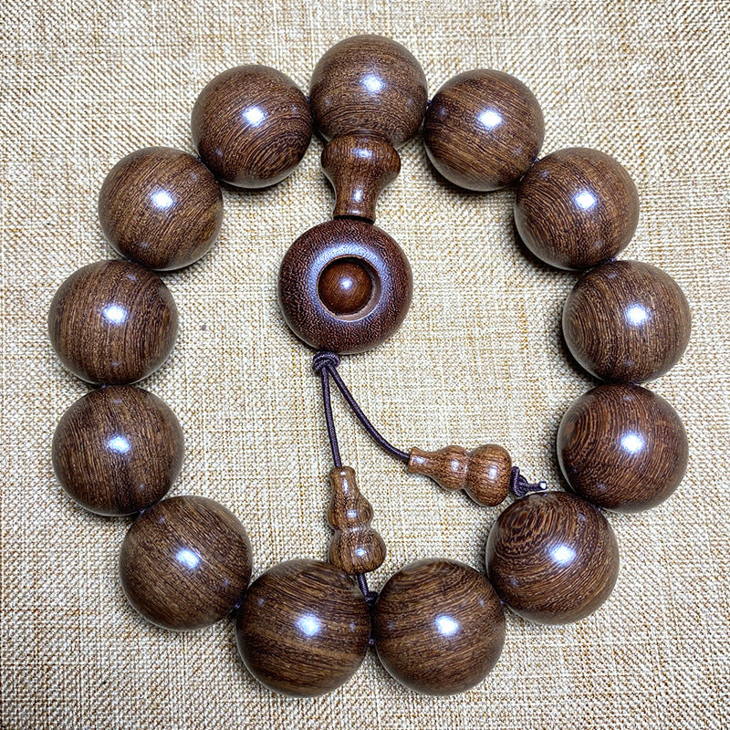 Women's & Men's Gold Sandalwood For Beads In Large Bracelet