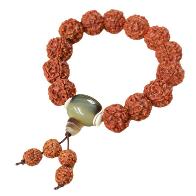 Nepal Bodhi Seeds Ox Bone Beeswax Bracelet