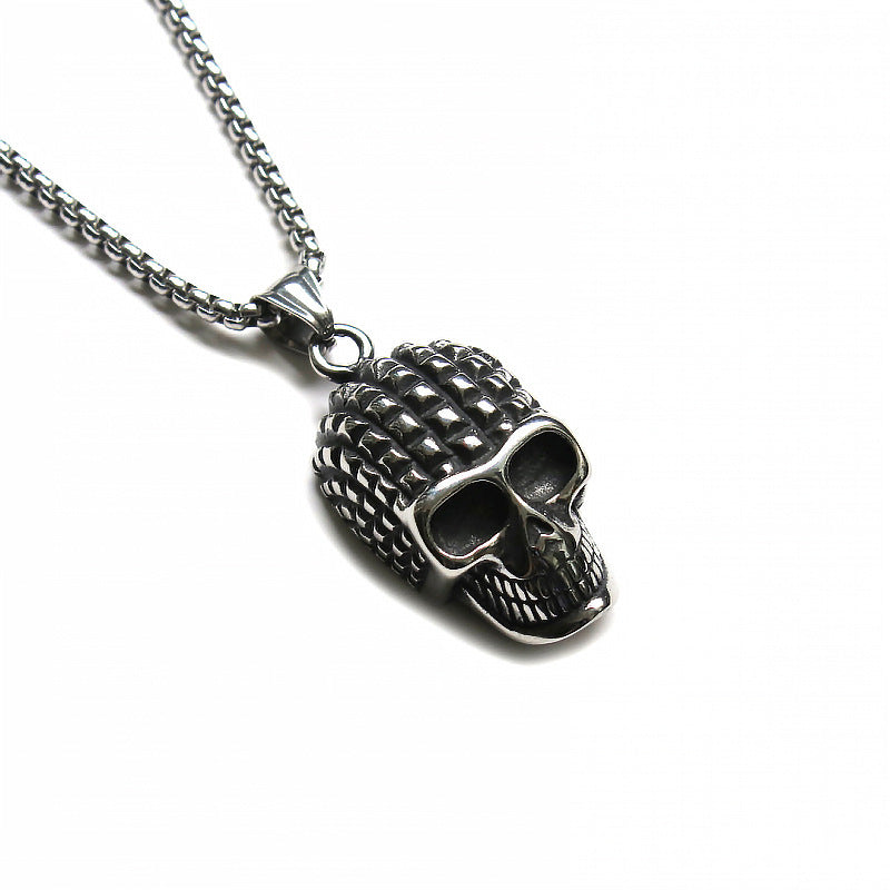 Men's Personality Trend Skull Sheep Head Titanium Necklaces