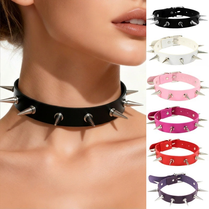 Rivet Punk Nightclub Personality Fashion Ladies Clavicle Collar