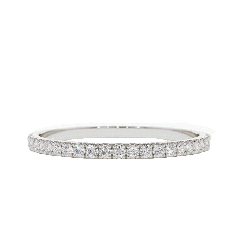 Creative Women's Sier Full Circle Diamond Ring