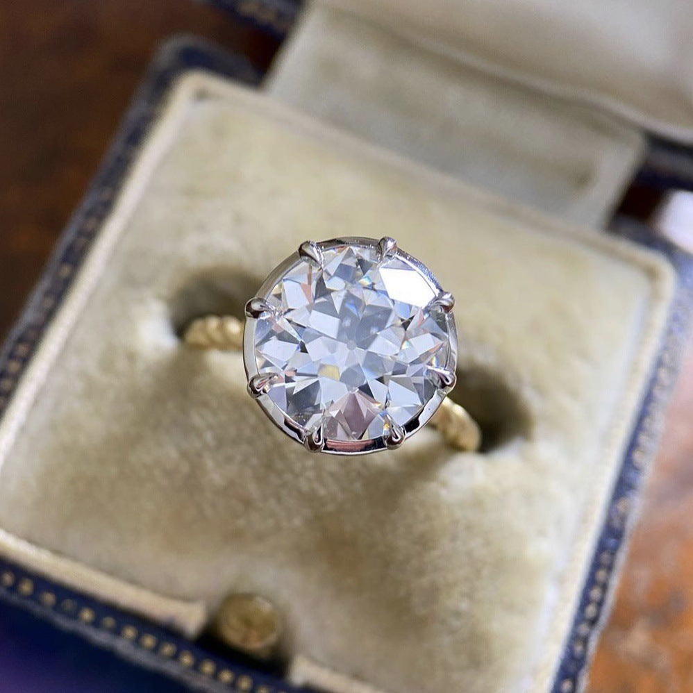 Glamorous Engagement Zircon Inlaid Fashion Alloy Rings