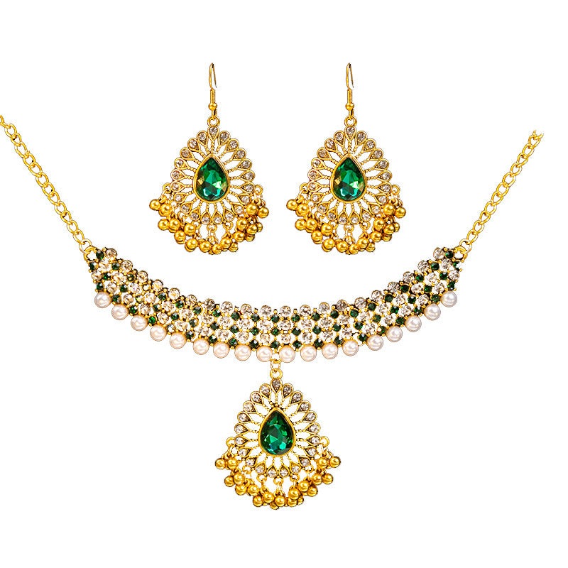 Women's Suite Retro Court French Pearl Water Jewelry Set