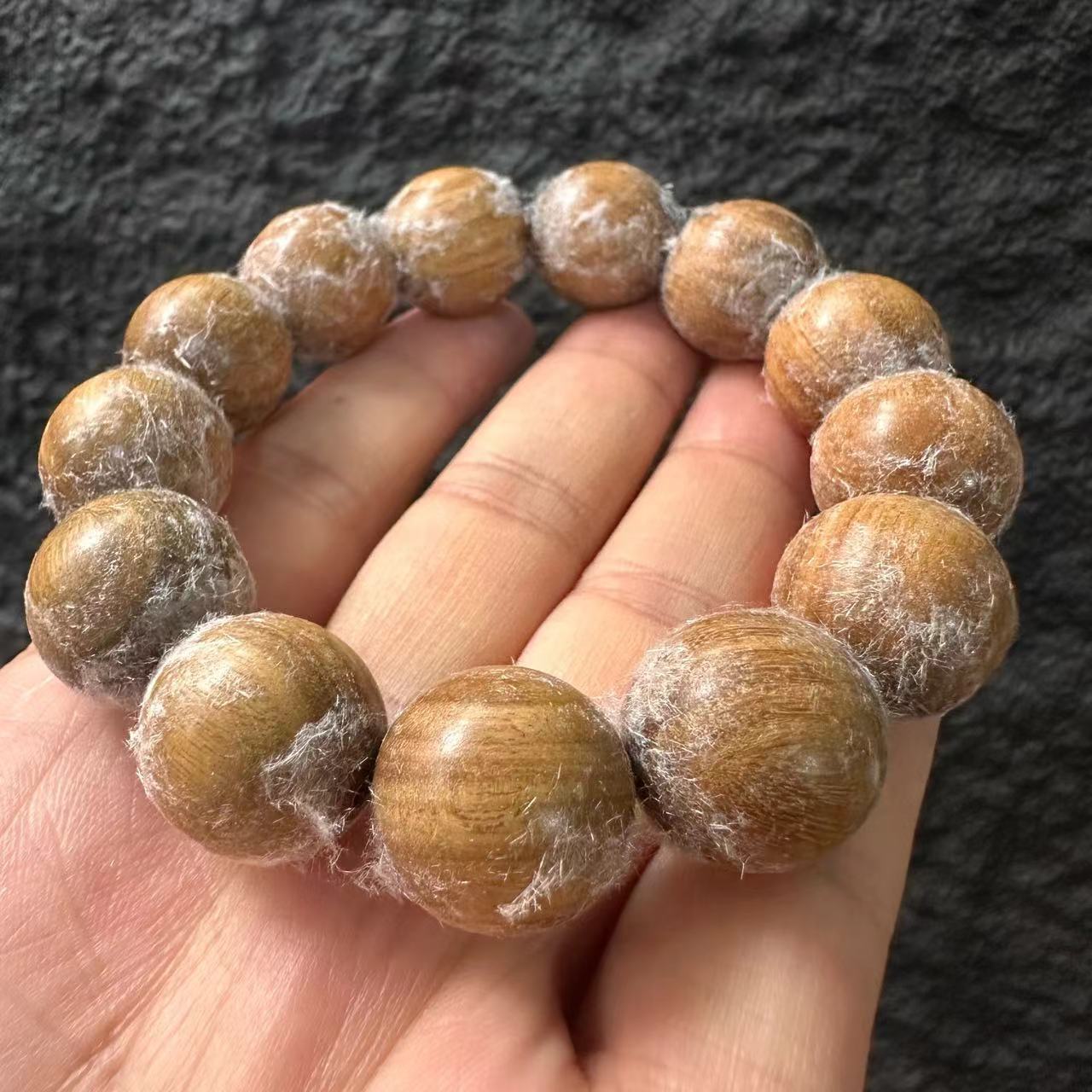 Men's & Women's Real Argentina Green Sandalwood Single Crafts Mori Style Bracelet