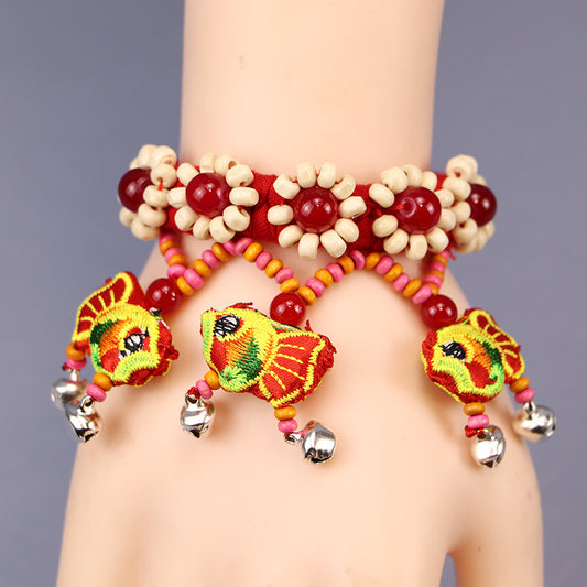 Fabric Handmade Tiger Fish Pattern Choker Bracelet