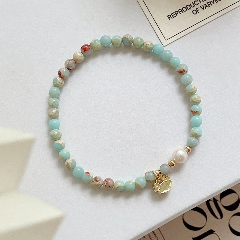 Blessing Card Lock Of Good Safety Buckle Simple Thin Chain Bracelets