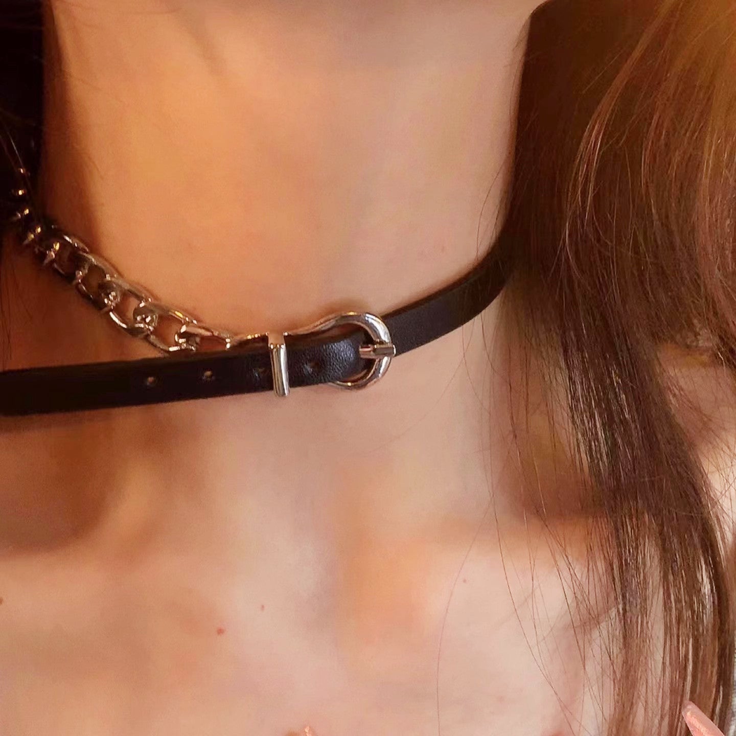 Leather Rope Female Niche Neck Band High Sense Temperament Hot Necklaces