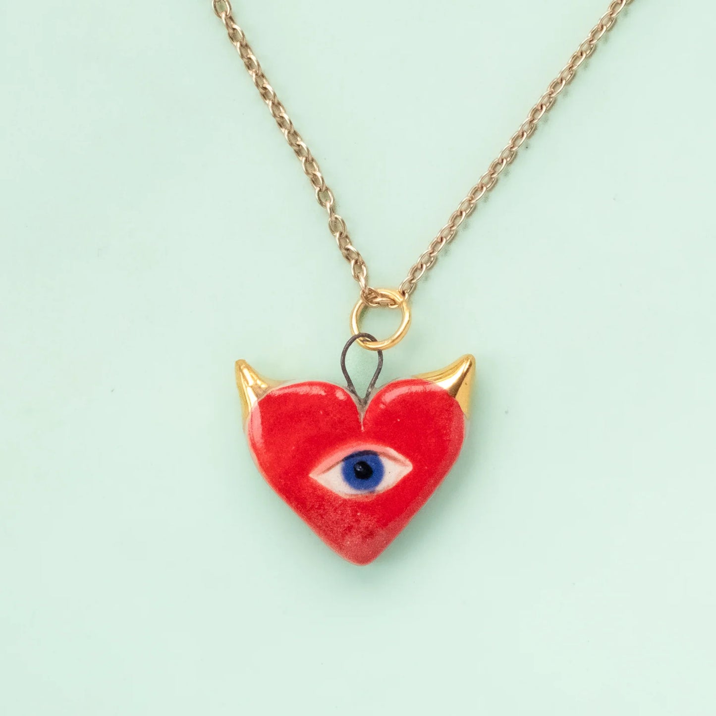 Painted Flower Boots Love Eyes Bottle Pendants