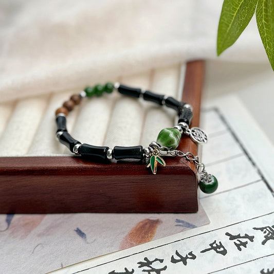 Ceramic National Style Bamboo Joint Couple Love Bracelets