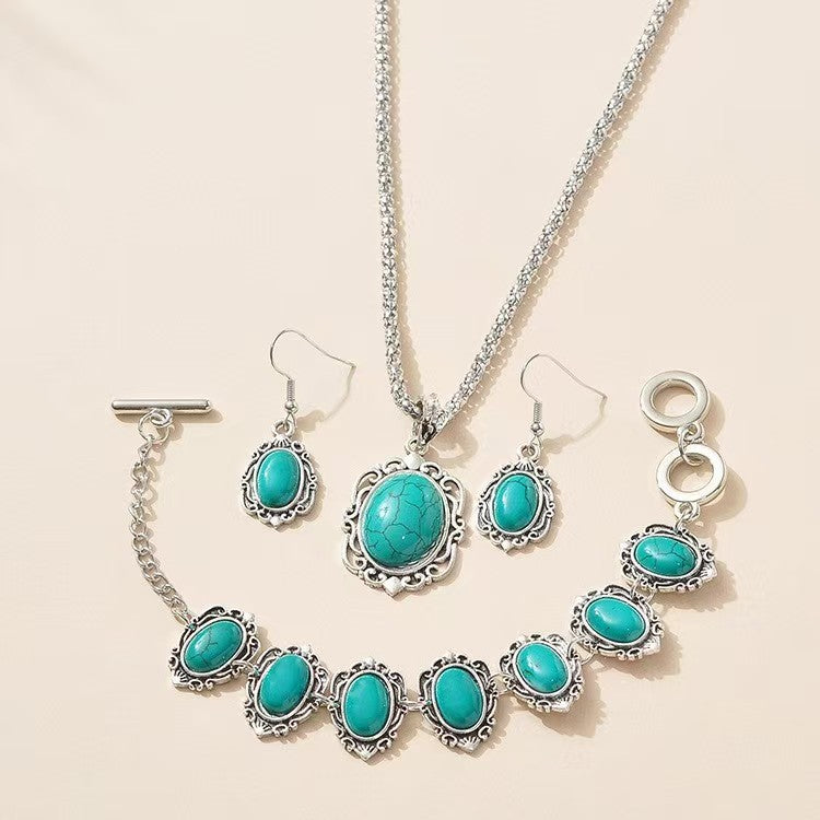 Charming Turquoise Bohemian Vintage Chinese Style Necklace
